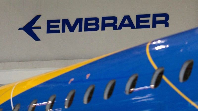 Aeronave E195-E2 da Embraer em operação comercial