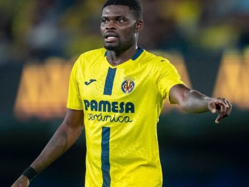 O meio-campista Thomas Partey em campo pela seleção de Gana.