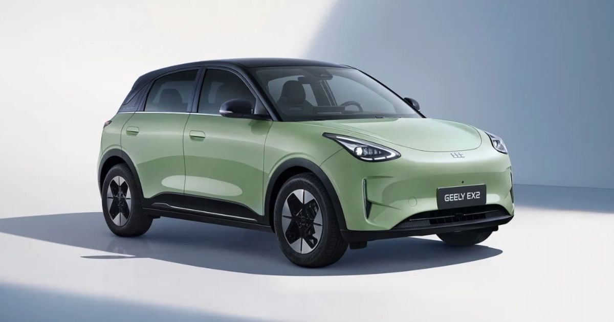 Geely EX2 estacionado em evento de lançamento