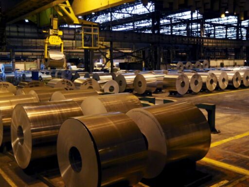 Gráfico mostrando o crescimento da produção industrial brasileira em abril.