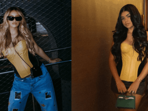 Influenciadoras vestem corselet da Maison Exclusive durante jogo da Seleção.