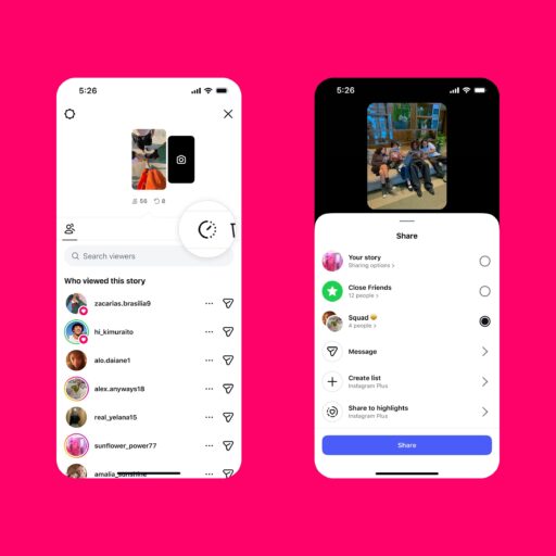 Interface do Instagram Plus com novos recursos de assinatura.
