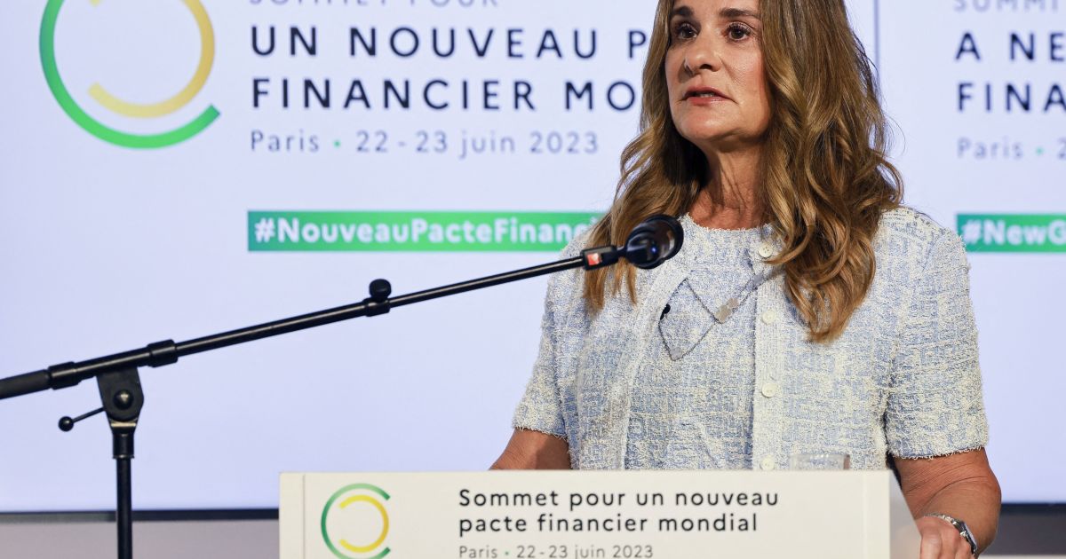Melinda French Gates em entrevista comentando sobre Jeffrey Epstein.