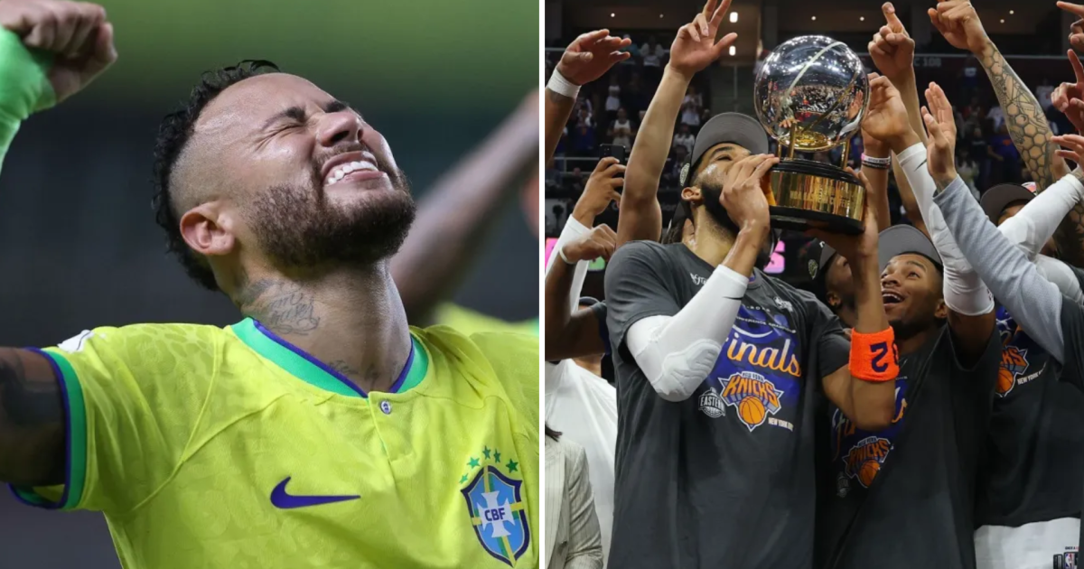Jogadores do NY Knicks em partida decisiva da NBA.