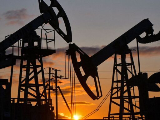 Gráfico mostrando a queda do preço do petróleo no mercado internacional.