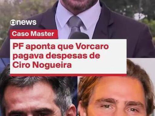 Senador Ciro Nogueira e o ex-banqueiro Daniel Vorcaro em imagem de investigação.