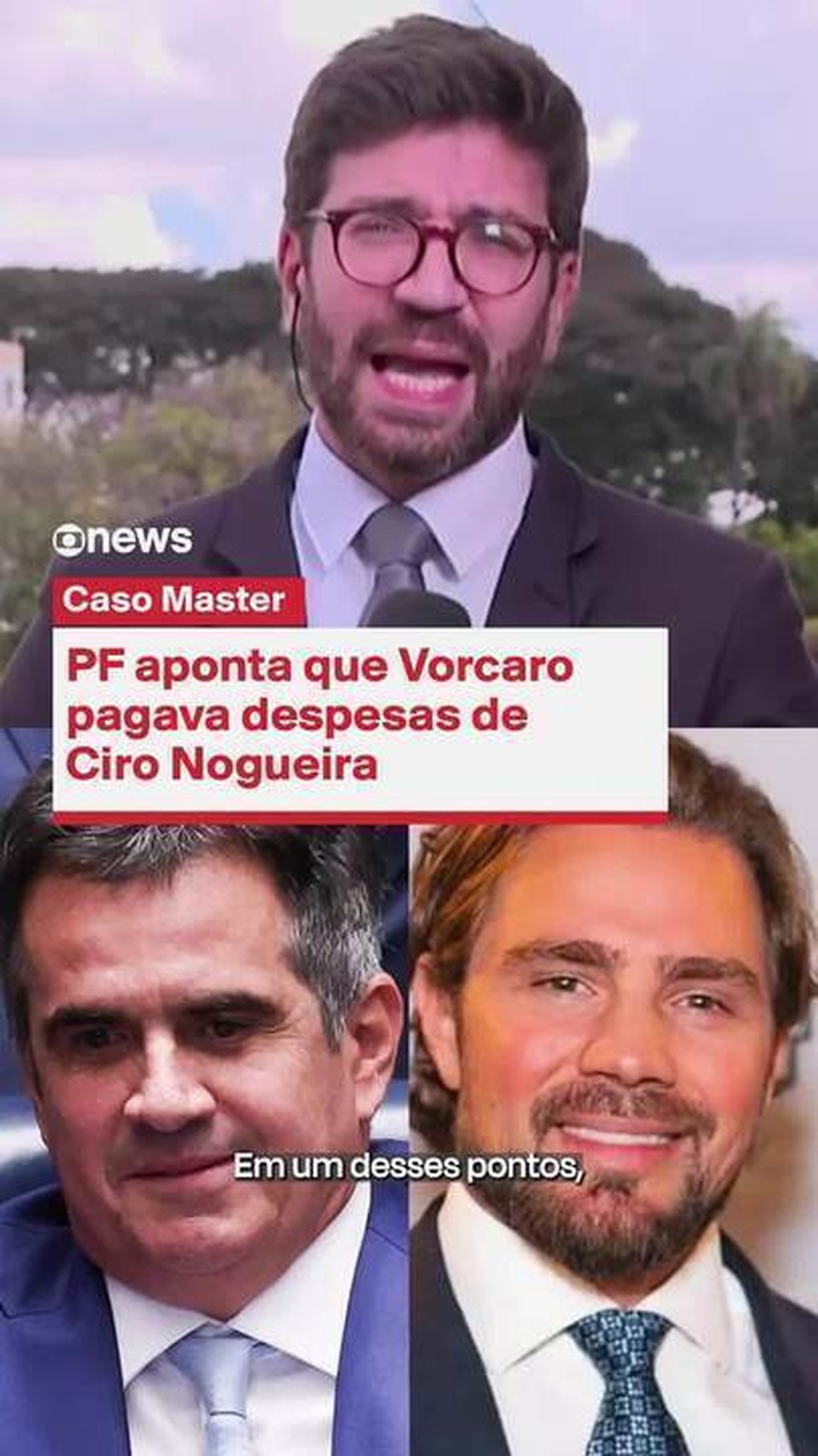 Senador Ciro Nogueira e o ex-banqueiro Daniel Vorcaro em imagem de investigação.