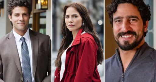 Elenco da novela Quem Ama Cuida em cena.