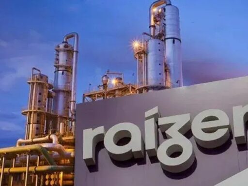 Logotipo da Raízen e operações de distribuição de combustíveis.
