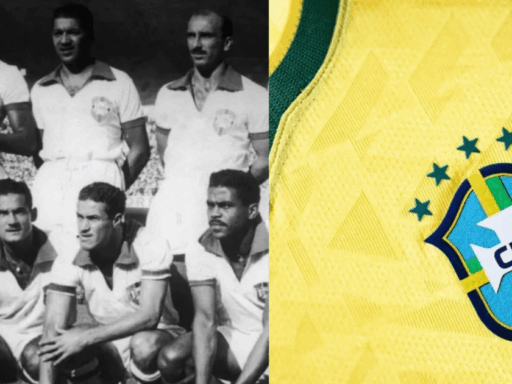 Evolução histórica dos uniformes da Seleção Brasileira em Copas do Mundo.