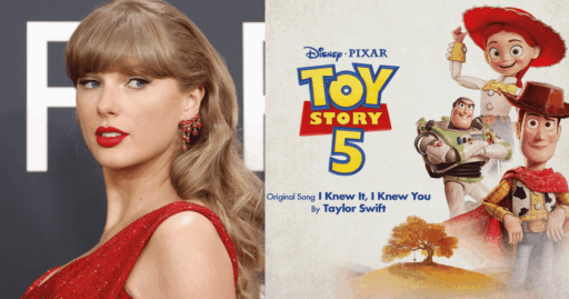 Taylor Swift anuncia parceria musical para o filme Toy Story 5 da Pixar.