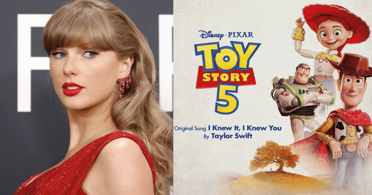 Taylor Swift anuncia parceria musical para o filme Toy Story 5 da Pixar.
