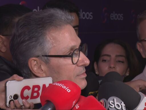 Romeu Zema em entrevista comentando sobre o caso envolvendo Flávio Bolsonaro e o Banco Master.